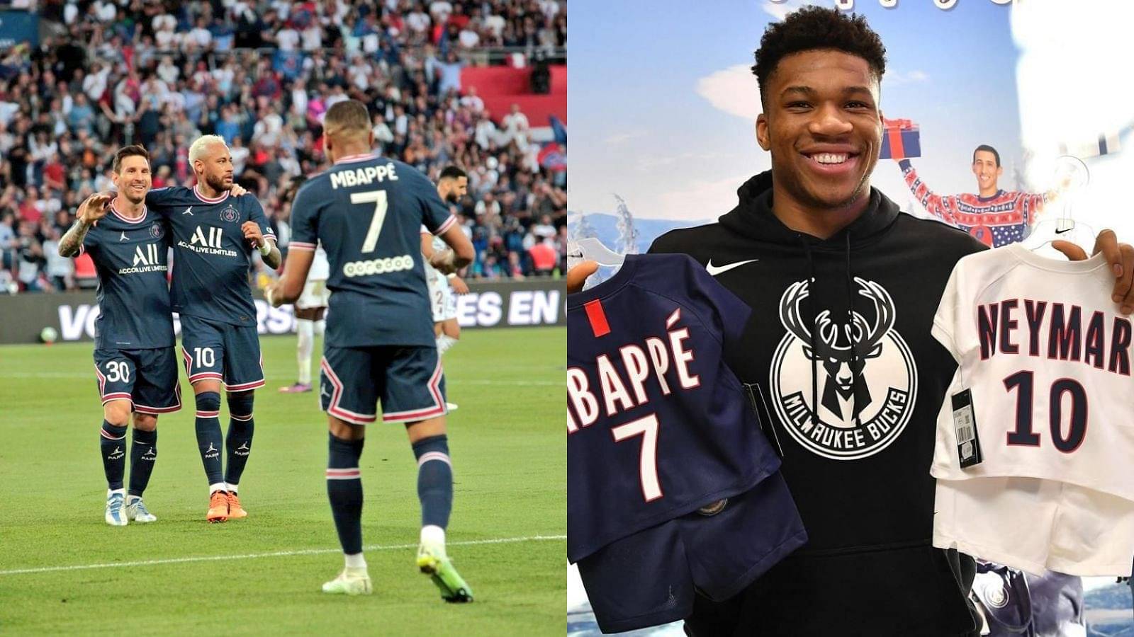 "Hey, Neymar & Mbappe!! Let me be your Striker": Giannis Antetokounmpo took to Twitter to make a special request to the PSG stars