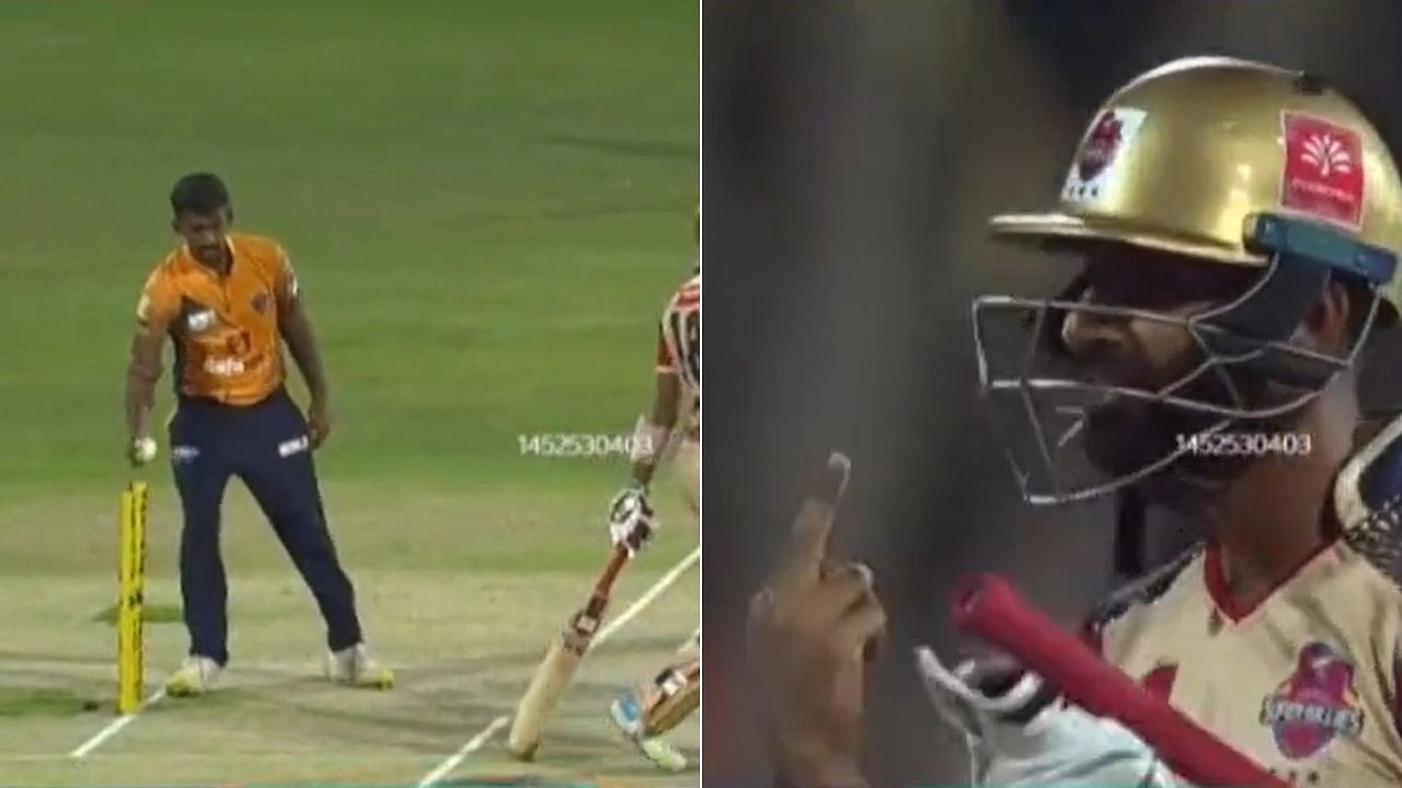 Narayan Jagadeesan and Baba Aparajith fight: N Jagadeesan shows middle finger to B Aparajith after getting run out in TNPL 2022