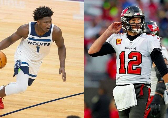 "Anthony Edwards is taking your job Tom Brady": NFL and NBA fans go crazy after a viral Tweet of the Timberwolves star catches Bucs QB's attention