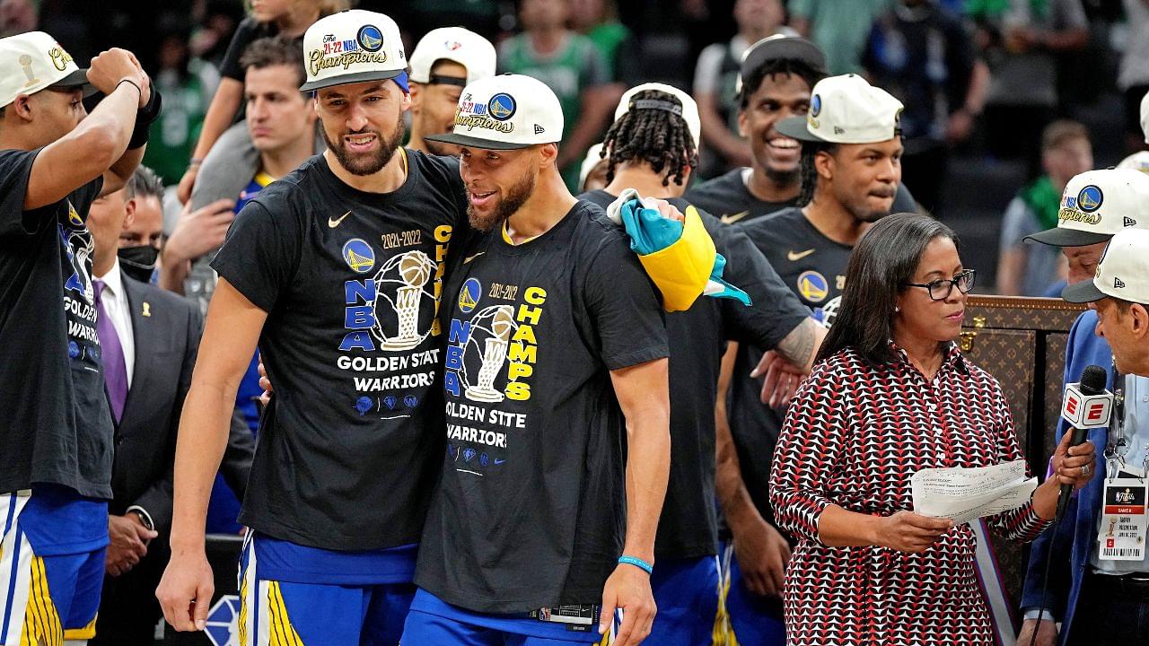 "All Stephen Curry and I do is shoot 3s and win Championships!": Klay Thompson celebrates winning 4th ring with his Splash Brother as Warriors beat Celtics in 2022 NBA Finals