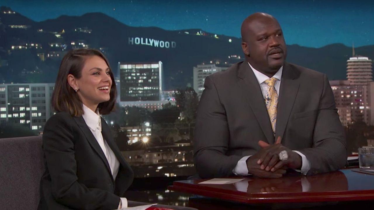 Shaquille O'Neal once guest-hosted the Jimmy Kimmel Show! Who was his first guest? A wildly charming Mila Kunis, of course! 