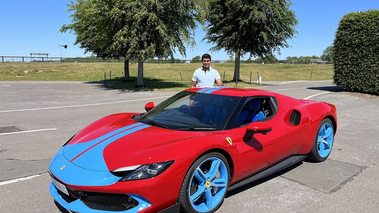 "Enzo Ferrari did not die for this!"- Karun Chandhok sends F1 Twitter into frenzy after posing with 'worst looking Ferrari' of all time