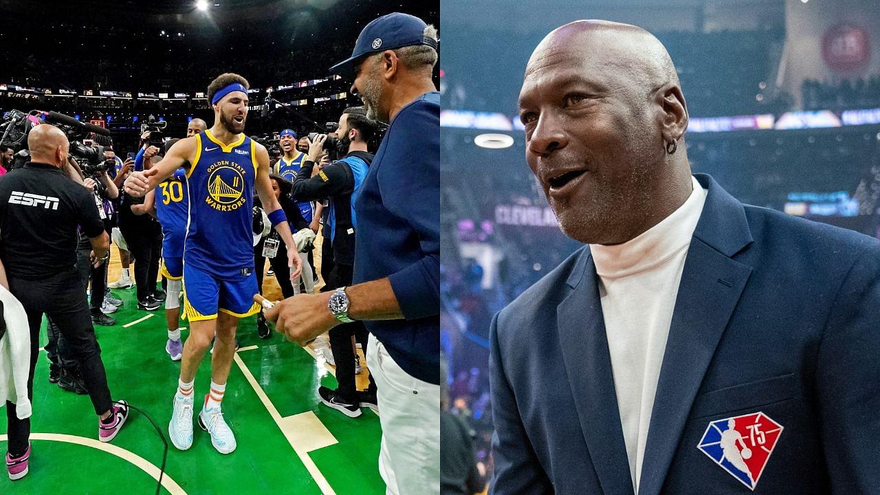 ‘I’m gonna go Michael Jordan, won’t play for another coach besides Steve Kerr’: Klay Thompson channels his inner MJ to show appreciation to Warriors head coach