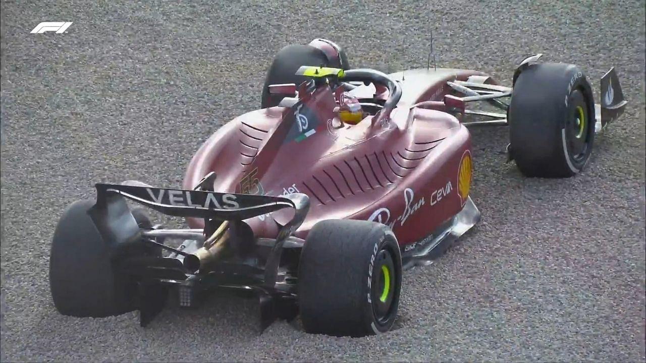 "Carlos Sainz can't catch a break even when it's not race week!"- Ferrari driver gets stuck in the gravel trap yet again during a testing session in Fiorano