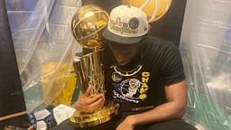 “James Wiseman literally got carried by Stephen Curry and is posing like Kobe Bryant”: NBA Twitter roasts the Warriors youngster for a posting a photo with the Larry O’Brien trophy