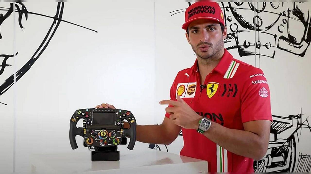 "Approximately $90,000 and complex technology of a steering wheel" - Carlos Sainz explains his Ferrari steering wheel