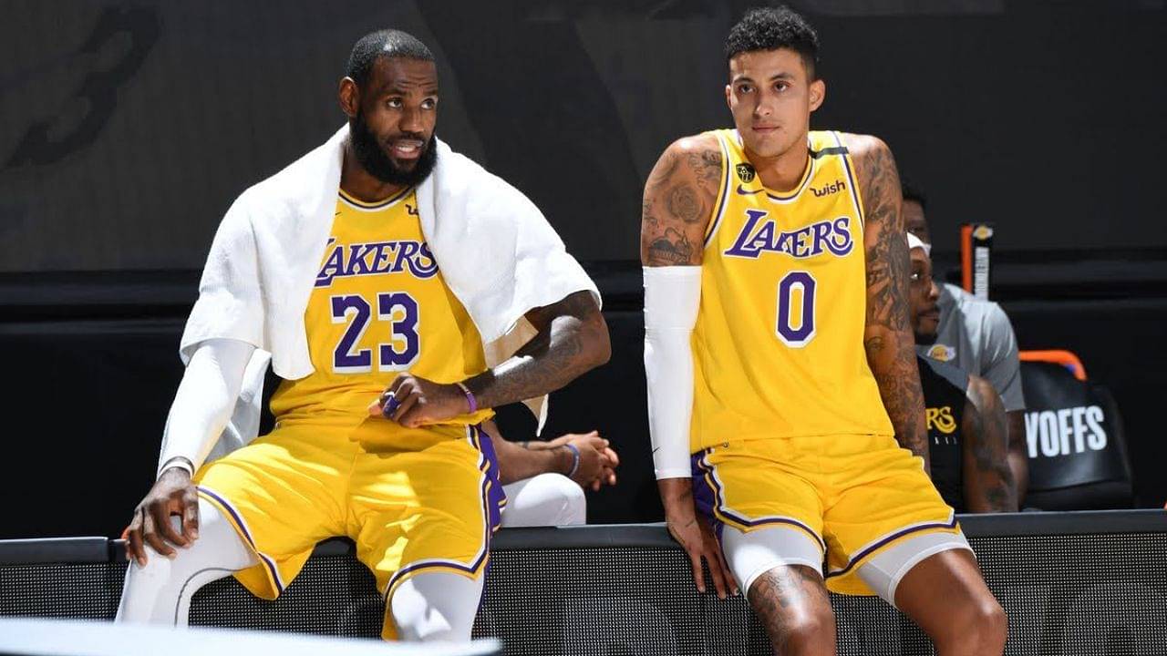 "I was pretty much eye-f**king LeBron James!" : Kyle Kuzma describes how he would look at the King as teammates, while making plays for the Lakers