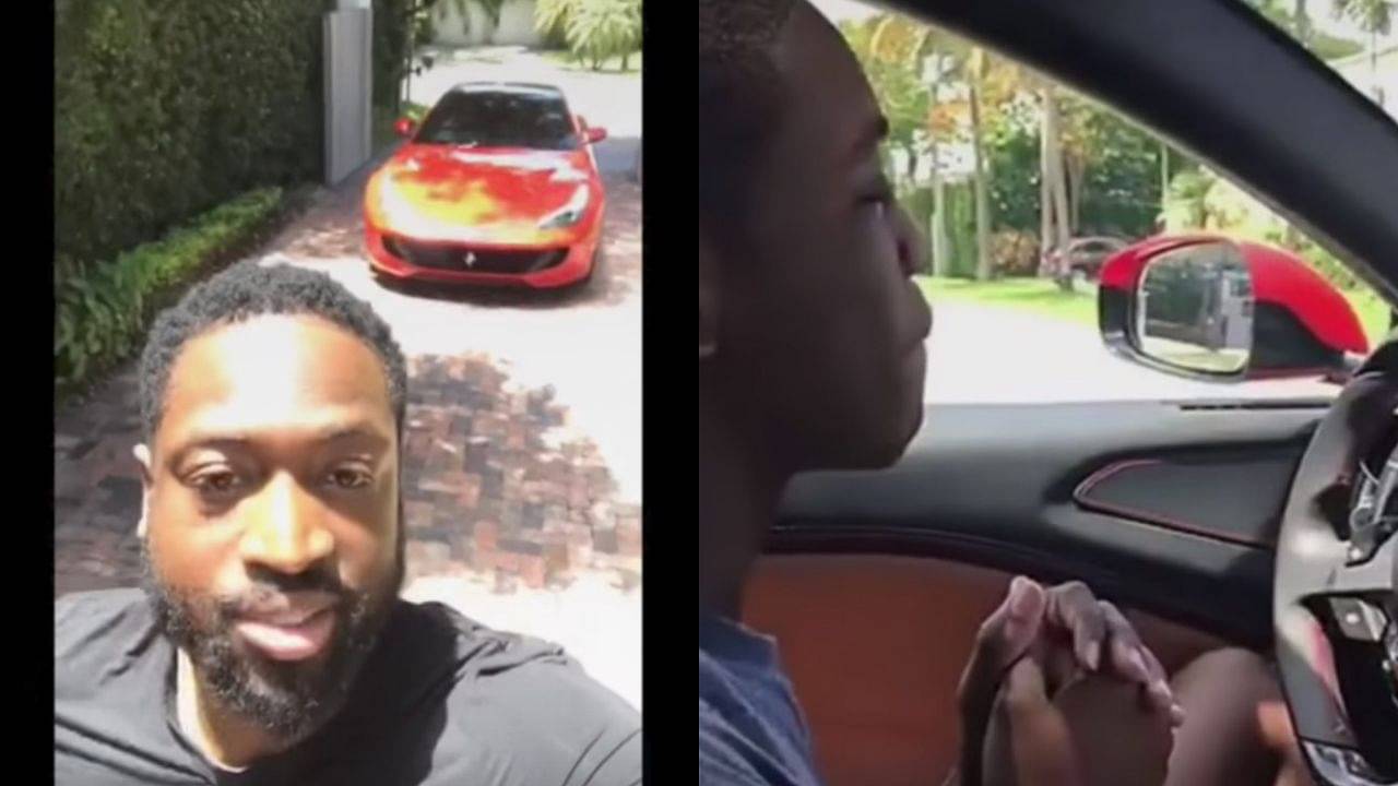 "Dwyane Wade gave driving lessons to Zaire in a $250K Ferrari": When Heat legend took his 15-year-old son for a stroll in the Italian supercar