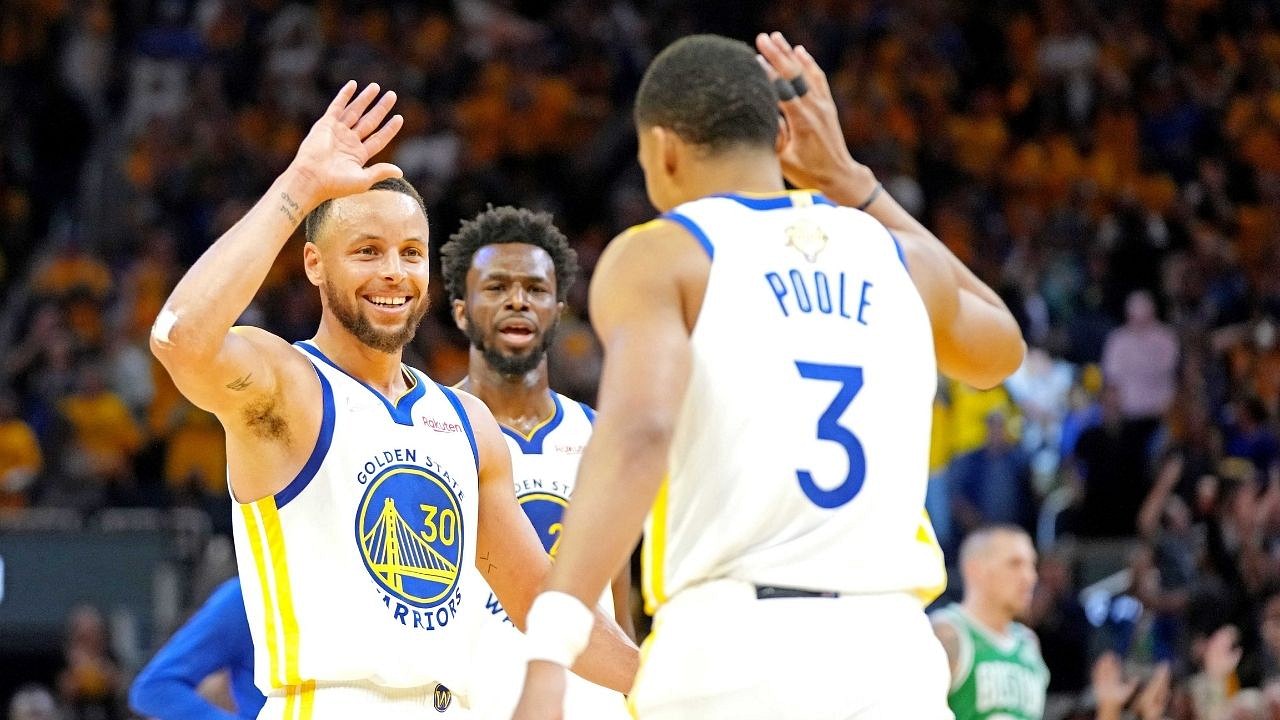 Warriors level NBA finals as Poole's halfcourt buzzer-beater