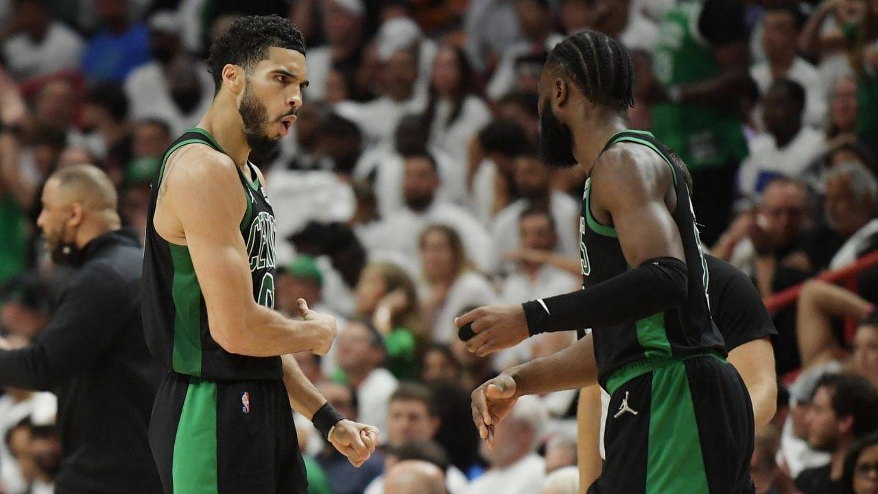 "Jayson Tatum and Jaylen Brown join Paul Pierce and Kevin Garnett scoring 450 in the postseason!": The Jaysons are the first Celtics players since the Big Three era to achieve this feat 