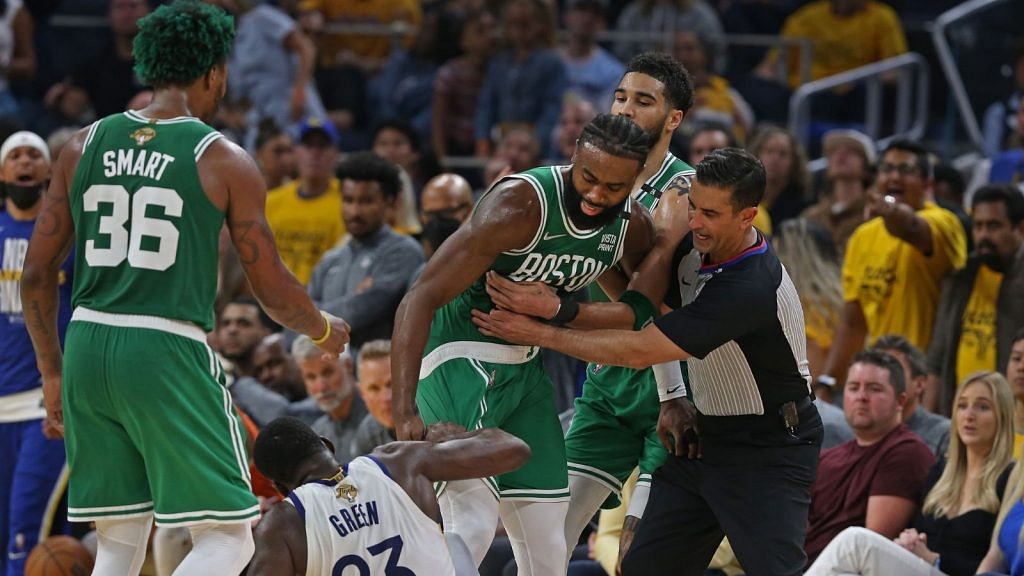 “Draymond Green Tried To Pull My Pants Down”: Jaylen Brown Questions ...