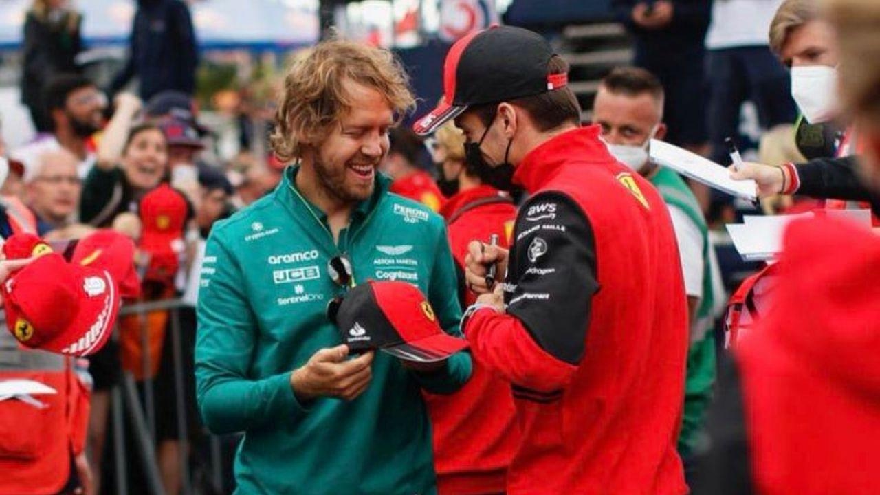 "Tears in my eyes, bring back Leclerc-Vettel pair"- Ferrari Fans reacts to Sebastian Vettel asking for Charles Leclerc autograph on a Ferrari cap