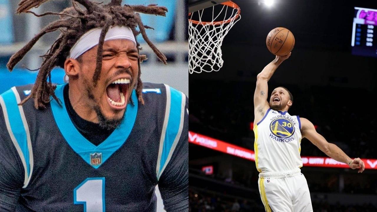 “Cam Newton gotta let me know what it’s like to dunk!”: Steph Curry couldn’t fathom Panthers QB’s dunking touchdown against Falcons