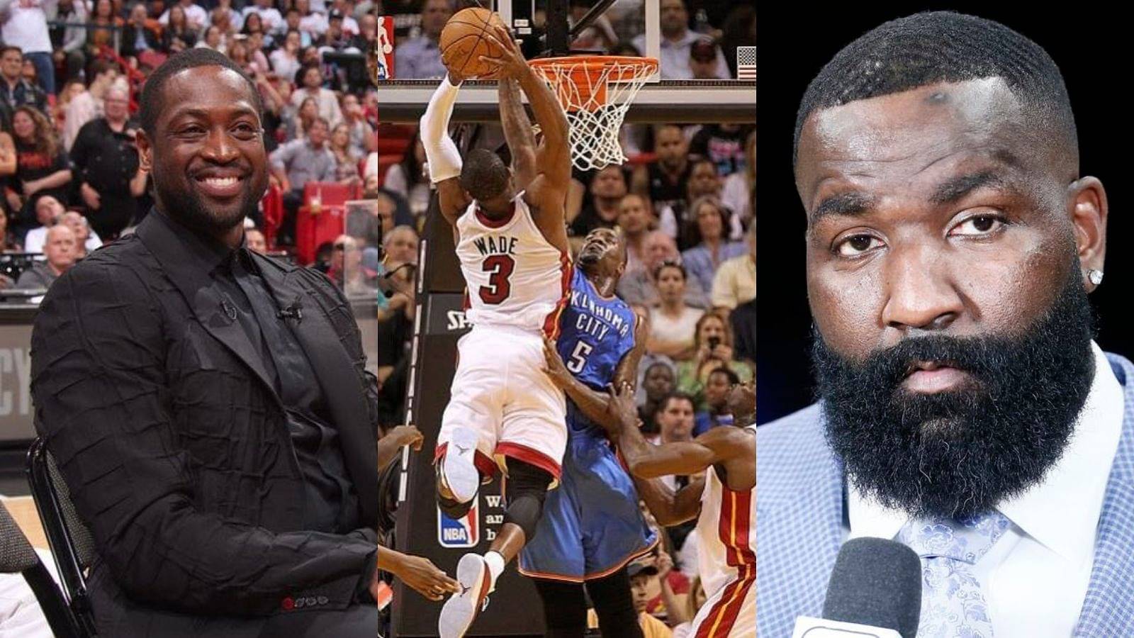 "I was ready to fight Kendrick Perkins .. he should’ve wrapped his legs around me”: Dwyane Wade, the 6’4” TNT analyst posterized 6’10” ESPN analyst back in the day