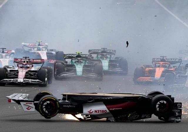 "Seeing a car upside down like that was awful"– F1 Twitter prays for Guanyu Zhou's safety after he rolls over after crashing with George Russell