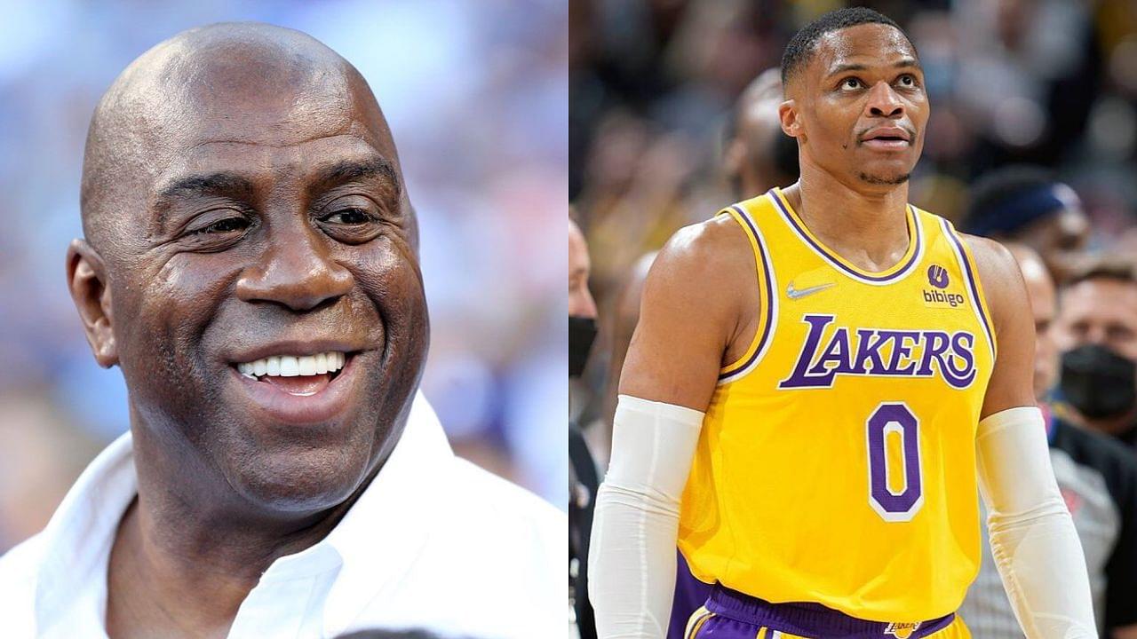 6'9" Magic Johnson calls Russell Westbrook ‘Westbrick’ 2 times in a row on National TV