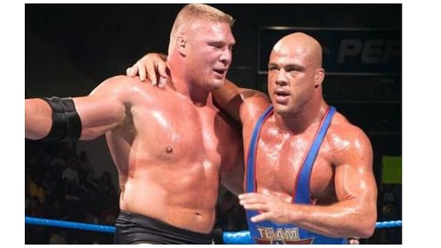 Brock Lesnar and Kurt Angle