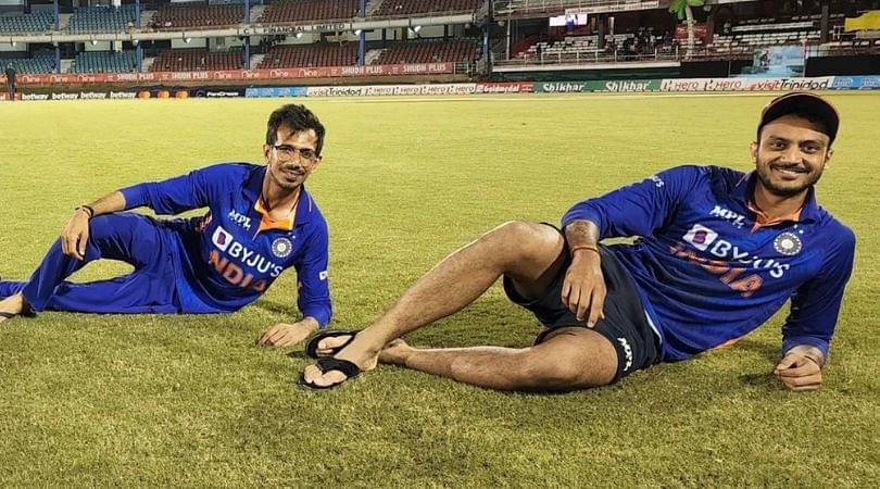 All-rounder Axar Patel and pacer Avesh Khan copied the celebration of Yuzvendra Chahal after India's win against West Indies in Port of Spain.