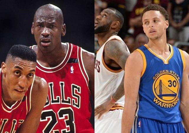Michael Jordan, Scottie Pippen, and Stephen Curry – the only players to win 65+ games in 3 different seasons