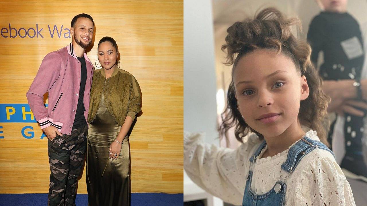In a viral clip, Stephen Curry and Ayesha Curry indulge in a battle of hoops on daughter Riley's 10th birthday