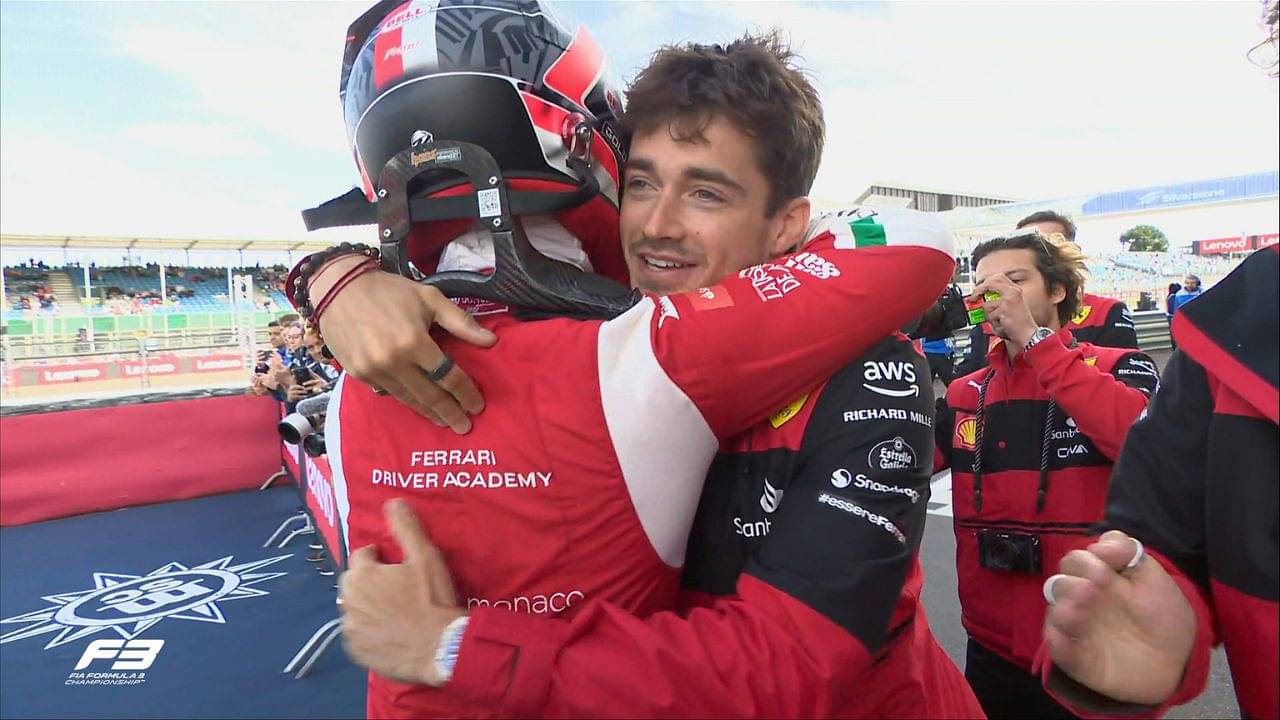 "Brothers supporting Brothers"– F1 Twitter reacts to Charles Leclerc's wholesome celebration with his brother Arthur after the F3 race