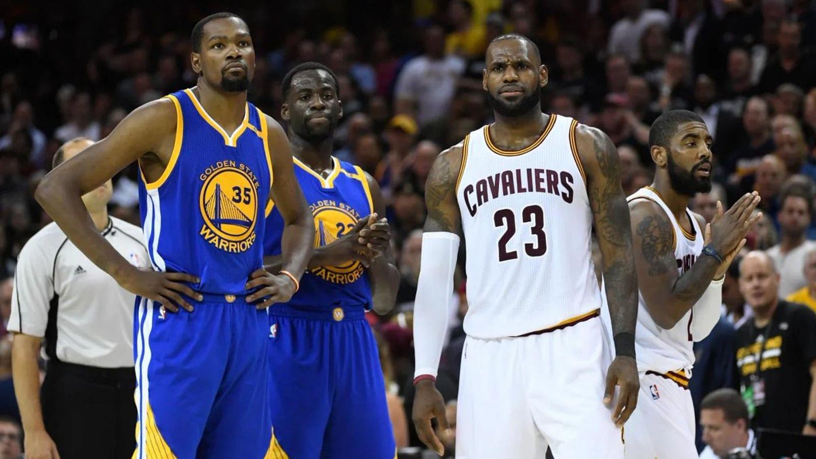 “LeBron James went to a 33 win Cavs and a 35 win Lakers - won rings. KD again wants in on a #1 team!”: NBA Twitter wants the comparison between the 6’9 and 6’10 small forwards to be stopped