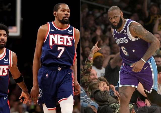Kyrie Irving, Kevin Durant, LeBron James, you did enough against each other, let's do it together": Gilbert Arenas wants to see a monster team up between the two wantaway stars and the Lakers superstar