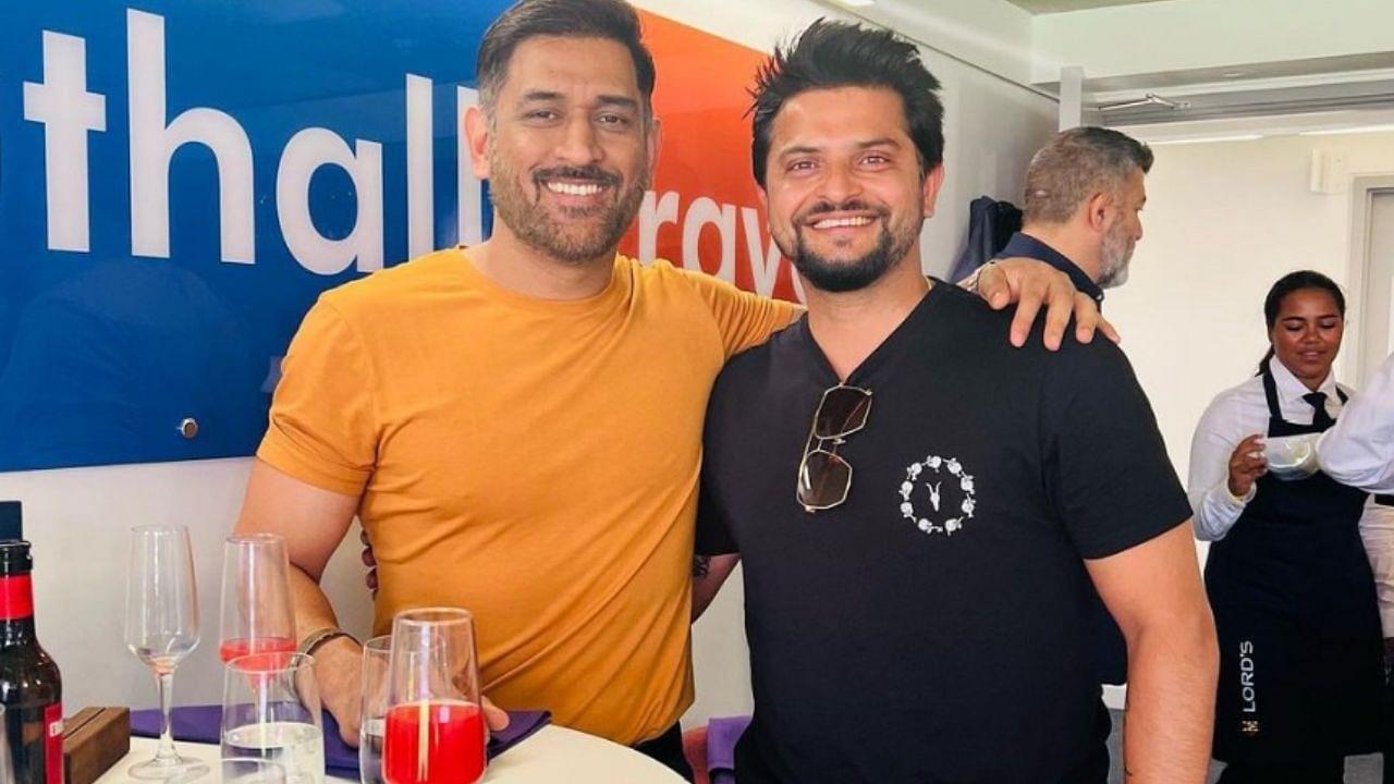 MS Dhoni and Suresh Raina photos: Legendary CSK pair spotted watching IND vs ENG 2nd ODI at Lord's