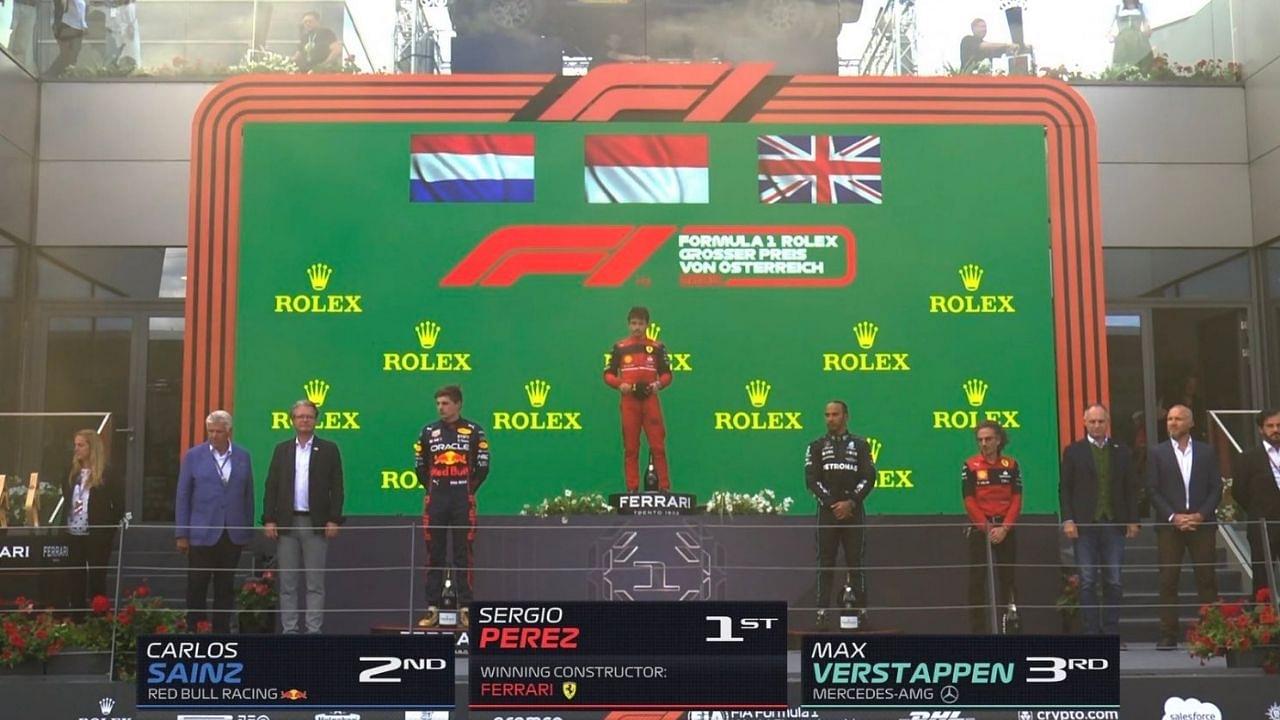 "What on Earth!" - F1 twitter reacts to graphics stating Sergio Perez Austrian GP winner