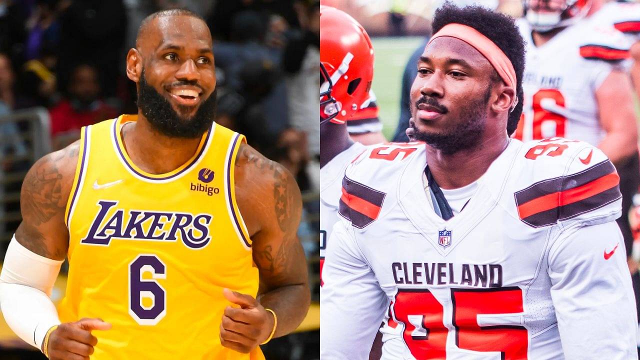 LeBron James hypes up Myles Garrett after receiving a 99 rating in Madden 23