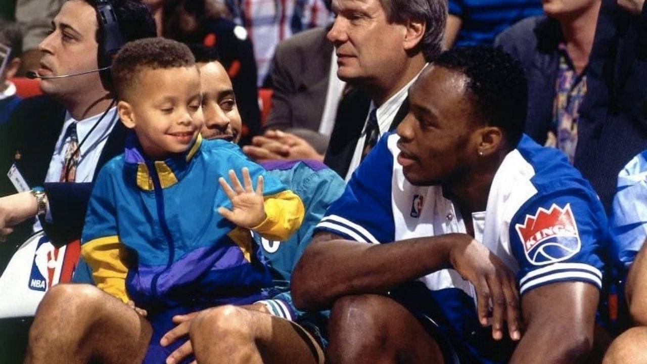 "C'mon Steph, you're shooting bricks!": Dell Curry took it to 2-year-old Steph Curry for missing shots on a baby hoop