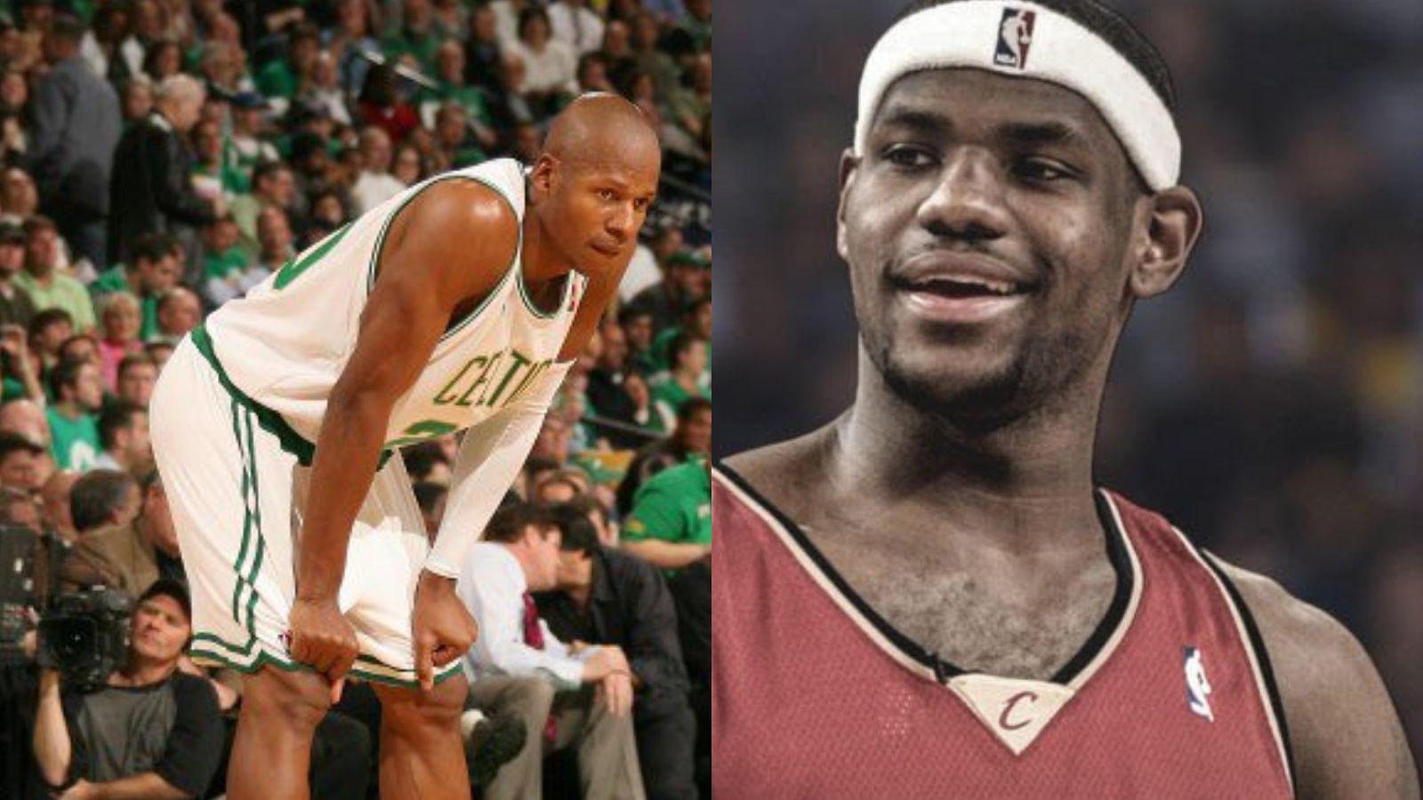 “Now we know where Ray Allen’s hate for LeBron James is coming from”: NBA Twitter brings up a compilation of Lakers star humiliating former Celtics star back in the day