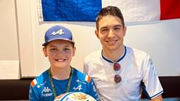 6'1 Esteban Ocon finally meets the12-year-old artist of his special French Grand Prix helmet