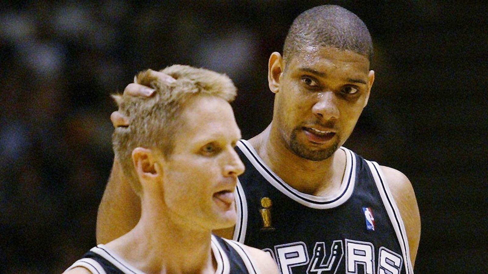 A 37-year-old Steve Kerr with 4 three-pointers spearheaded a come back by Tim Duncan and Co. against the Mavericks in a close out 2003 WCF game