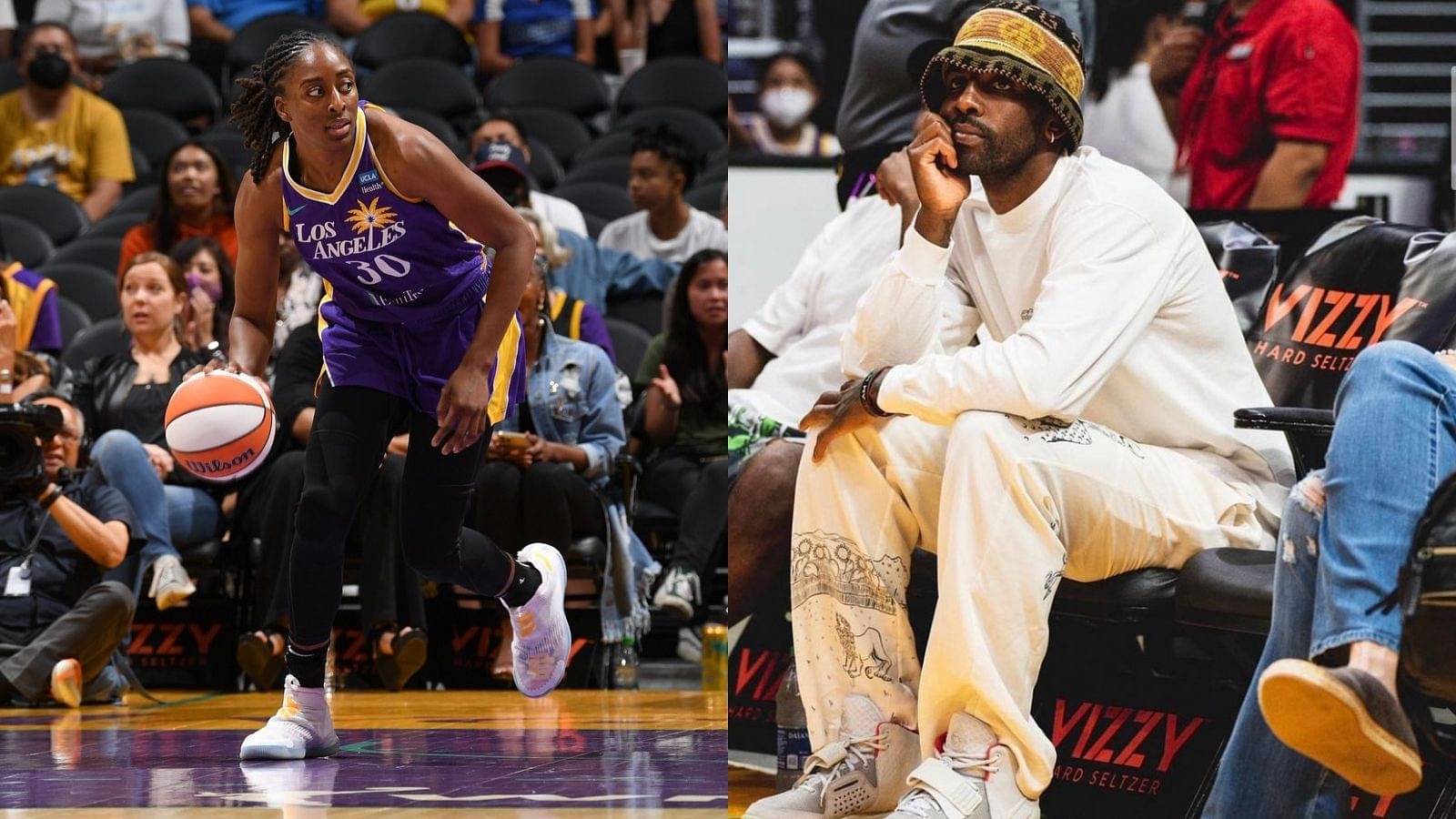 “Free Kyrie Irving, he wanna be a Laker so bad”: Nets star shows up in Crypto.com Arena for an LA Sparks game, NBA Twitter goes into a frenzy