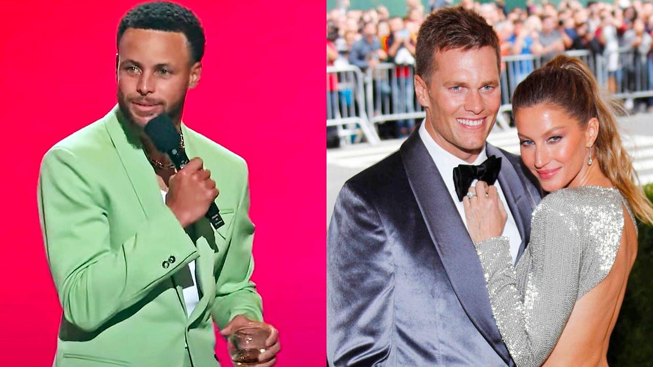 "Tom Brady would rather get hit by Aaron Donald than hang out with Gisele Bündchen": Stephen Curry roasts Bucs QB for not spending time with his $400 million supermodel wife during 2022 ESPYs