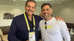Dhoni in England: MS Dhoni and Ravi Shastri spotted watching 3rd IND vs ENG T20 at Trent Bridge