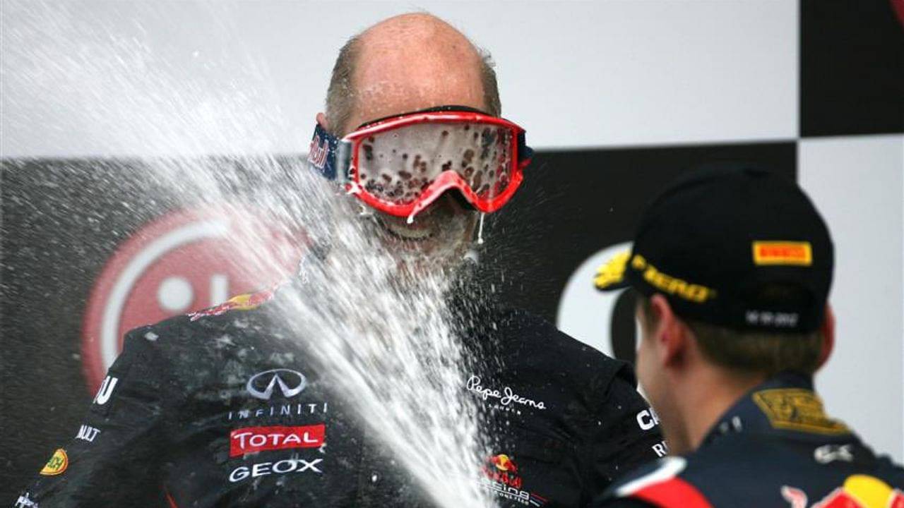 "You may laugh but Sebastian Vettel used to love getting it in my eyes"– Red Bull's Adrian Newey recalls how he had to save his eyes while celebrating win with four-time world champion