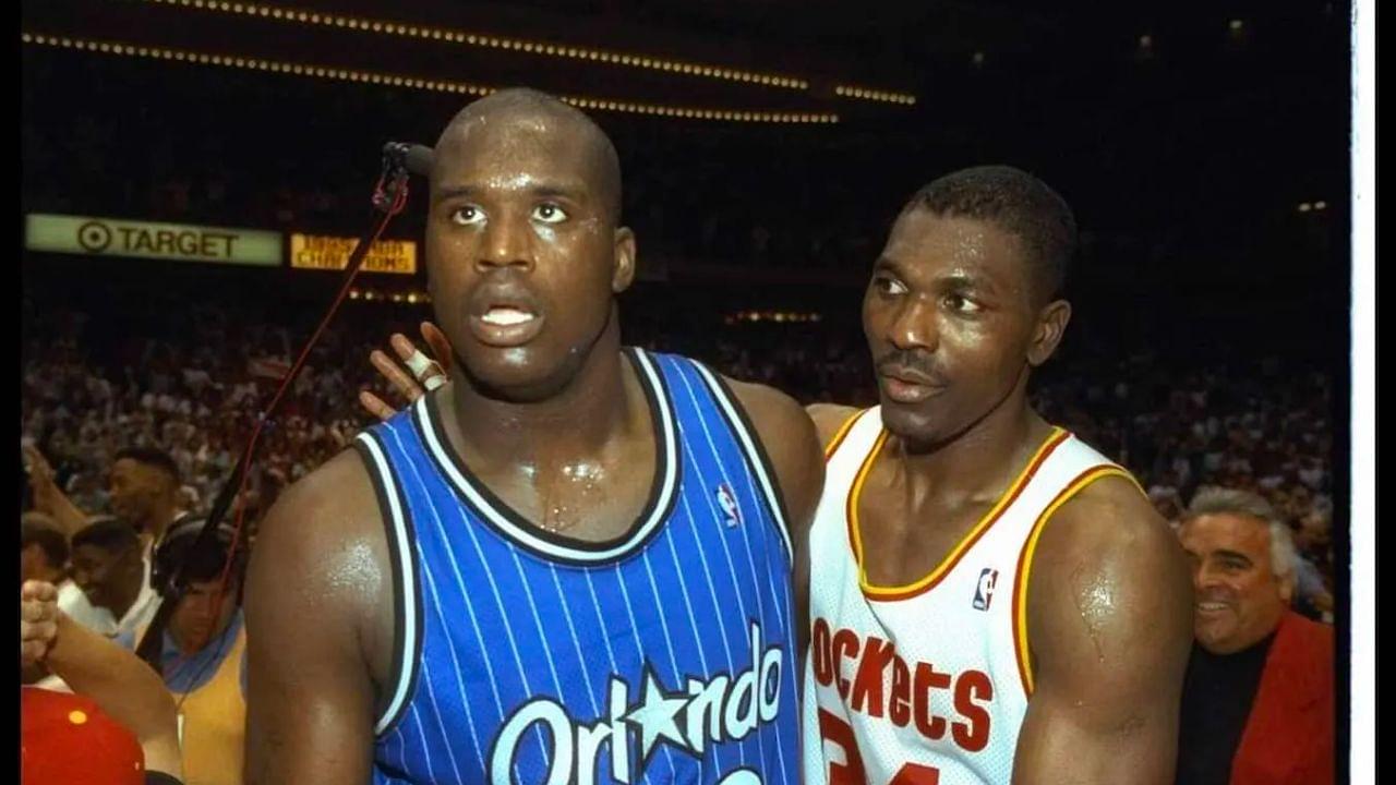 7'0 Hakeem Olajuwon uniquely flexed his dominance against Shaquille O'Neal and Patrick Ewing 11/11 times in the Finals