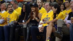 Rihanna's support for LeBron James made Warriors' owner Joe Lacob switch seats away during Game 1 of the 2015 NBA Finals
