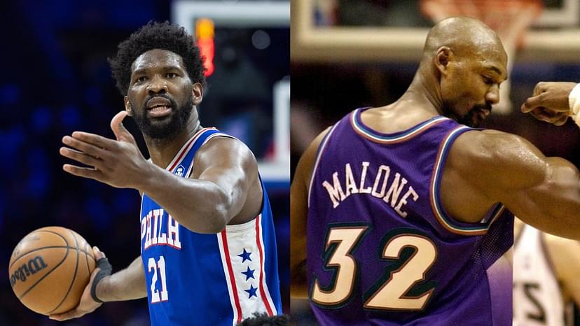 Joel Embiid and 36,928 points scoring Jazz legend are the only players in 32 years to average 30-11  