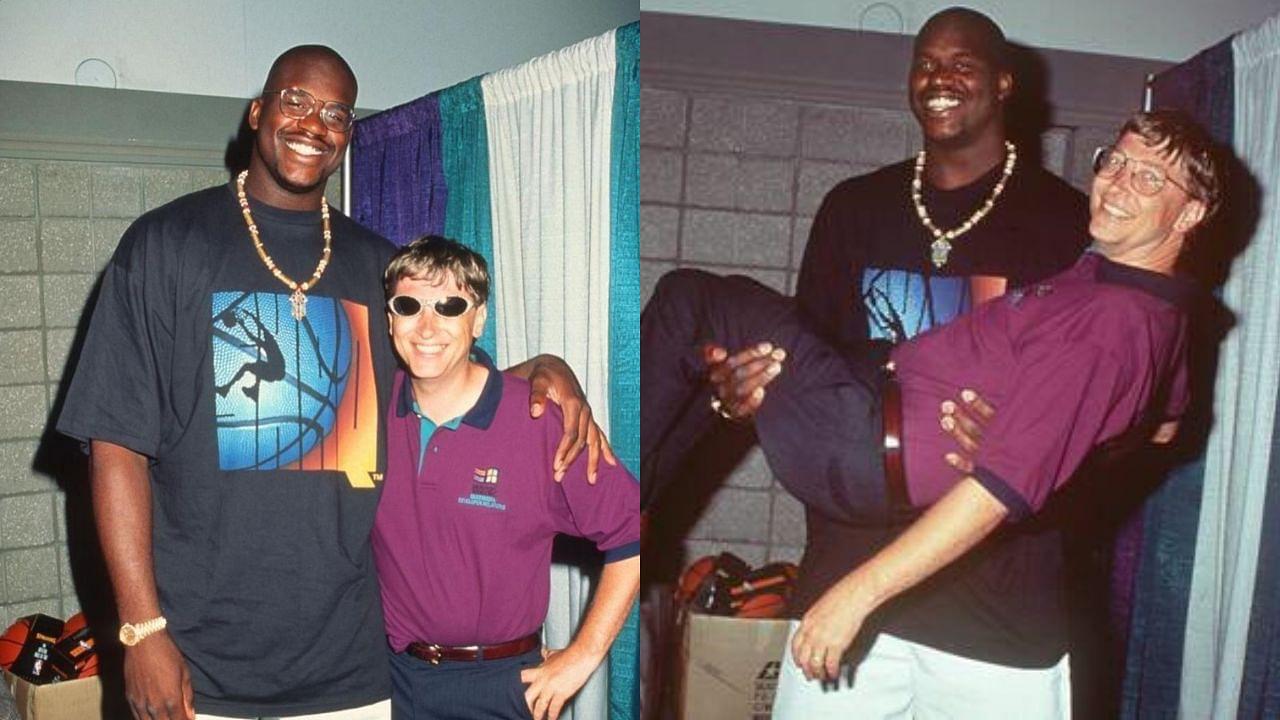 7' Shaquille O'Neal hilariously lifted a $115 Billion tech mogul in his lap, like only Shaq could