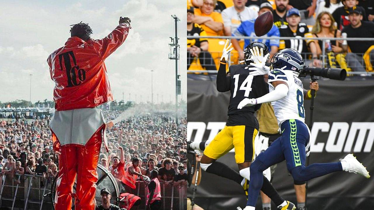 George Pickens celebrates like $20 million Antonio Brown at Rolling Loud after scoring an epic touchdown