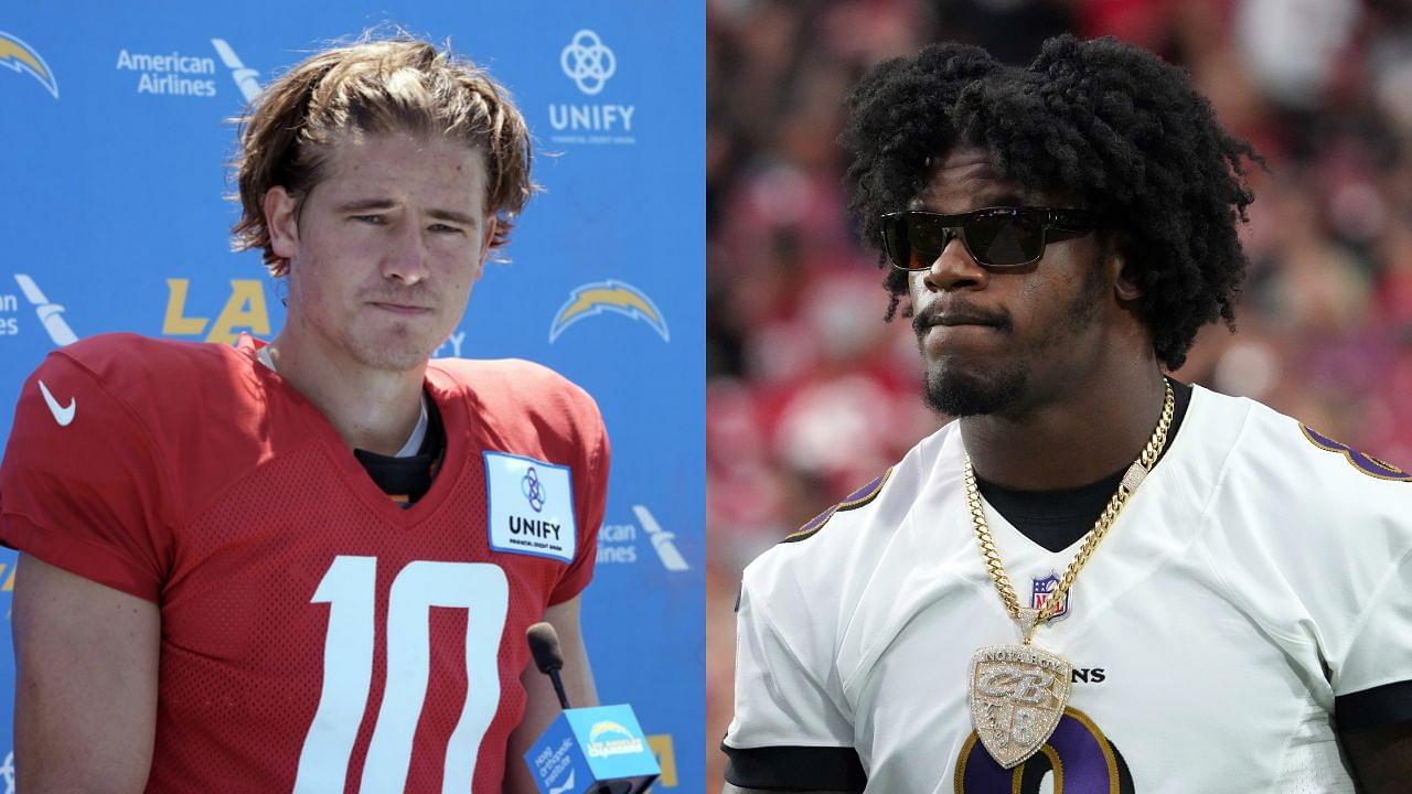 NFL Twitter Gets Fired Up Over Lamar Jackson Being Ranked Higher Than Justin Herbert On the NFL Top 100 List