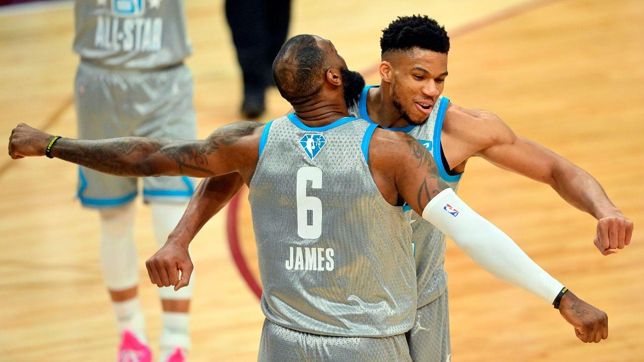 4x NBA Champ LeBron James shows love to Giannis Antetokounmpo and his Brothers