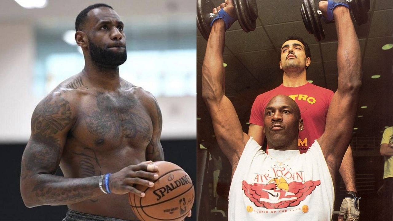 6’6 Michael Jordan can out-bench 250lb LeBron James by nearly 100 lbs despite a severe lack in size