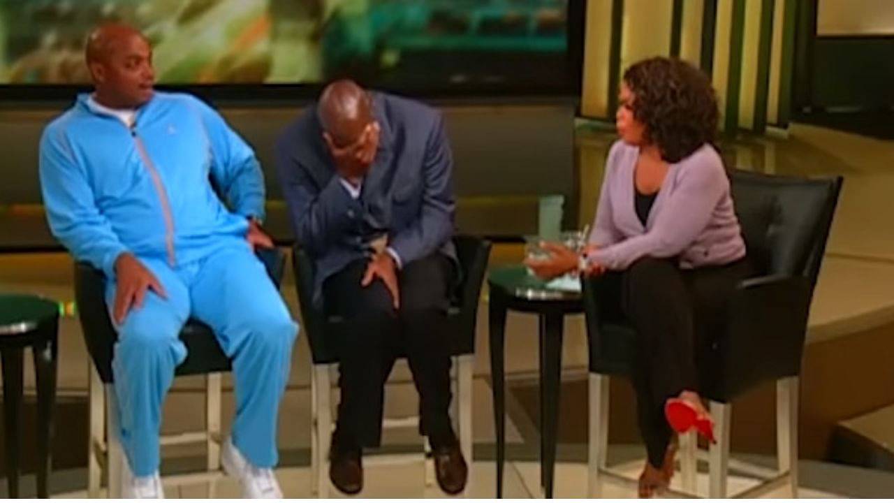 Charles Barkley recalls a bizarre reason he gave $100 to a homeless man while sitting with Michael Jordan on the Oprah Winfrey show