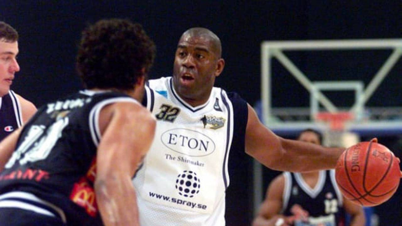 40-year-old Magic Johnson bought a franchise in Sweden and played 5 games for them, before they went bankrupt