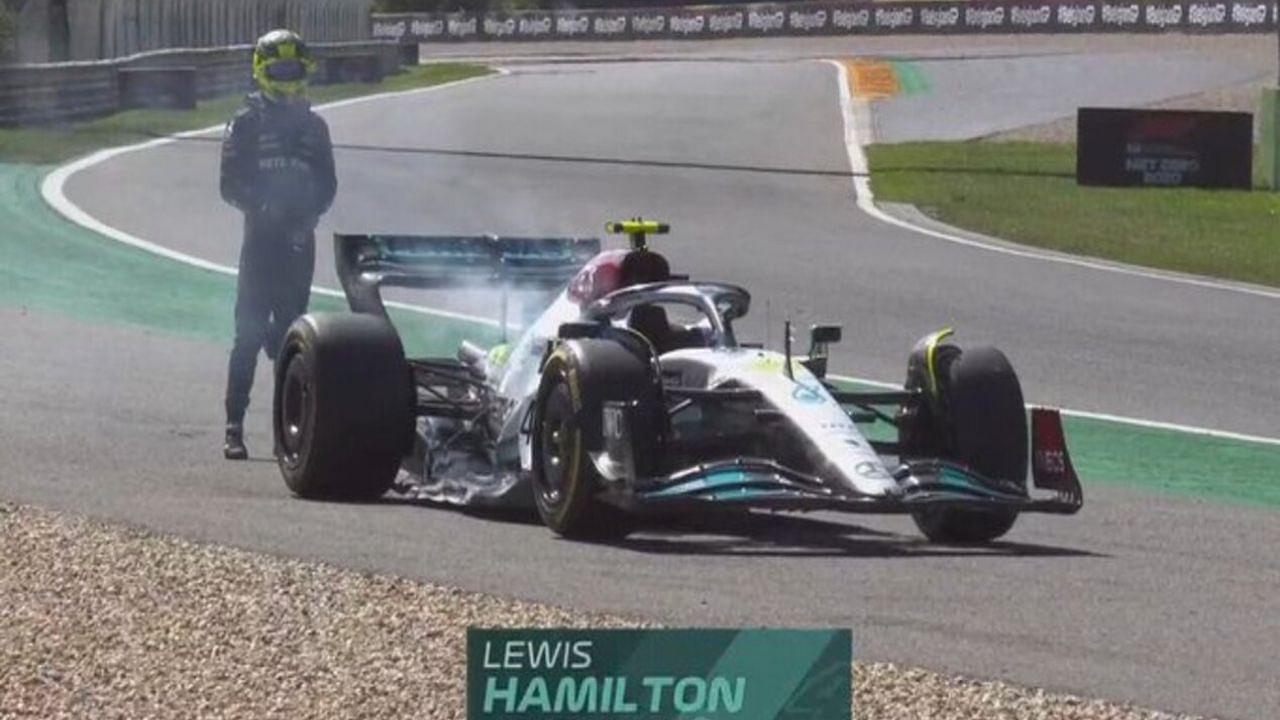 "You may be the worst car I've ever driven": Watch Lewis Hamilton prevent $15 million Mercedes W13 catch on fire