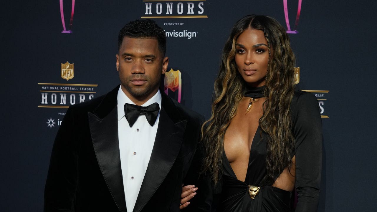 Russell Wilson and Ciara celebrate new store with his teammates